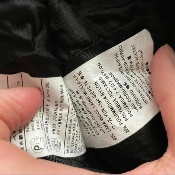 Stile Benetton black sleeveless wool blend a line dress Small - Picture 7 of 7